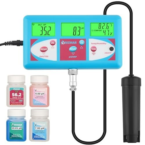 Digital 6-in-1 pH and Salinity Meter for Aquariums