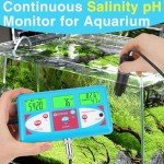 Digital 6-in-1 pH and Salinity Meter for Aquariums