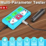 Digital 6-in-1 pH and Salinity Meter for Aquariums