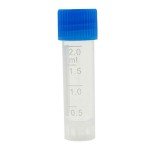 100-Pack 2ml Plastic Graduated Vials with Caps