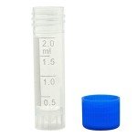 100-Pack 2ml Plastic Graduated Vials with Caps