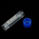 100-Pack 2ml Plastic Graduated Vials with Caps