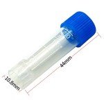 100-Pack 2ml Plastic Graduated Vials with Caps