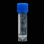 100-Pack 2ml Plastic Graduated Vials with Caps