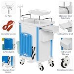 Medical Crash Cart with CPR Board and Drawers
