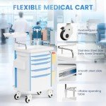 Medical Crash Cart with CPR Board and Drawers