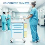 Medical Crash Cart with CPR Board and Drawers