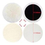 4 Pack 5" Wool Polishing Pads for Sanders