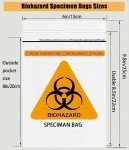 500pcs Biohazard Specimen Bags with Ziplock Top