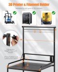 Rolling 3D Printer Filament Storage Rack with Wheels