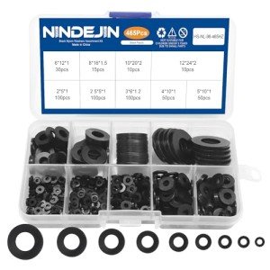 NINDEJIN Metric Flat Washer Assortment Kit (465 Pieces)