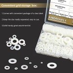 Nylon Flat Washers Assortment Kit - 820 Pieces