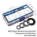 NINDEJIN Metric Flat Washer Assortment Kit (465 Pieces)