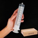 2pcs 100ml Plastic Syringe with Tubing and Connectors