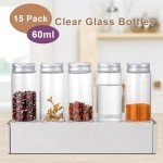 15-Pack 2 Oz Glass Jars with Lids