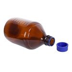 2 Liter Amber Glass Graduated Lab Bottle with Cap