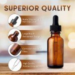 24 Pack Amber Glass Dropper Bottles, 1 oz