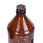 2 Liter Amber Glass Graduated Lab Bottle with Cap