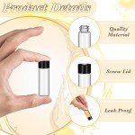 Lallisa 200 Pcs Clear Glass Vials with Caps