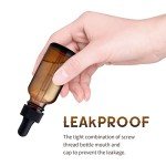 24 Pack Amber Glass Dropper Bottles, 1 oz