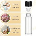 Lallisa 200 Pcs Clear Glass Vials with Caps