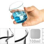 QWORK 100ml Glass Beaker Set of 6