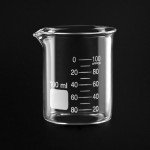 QWORK 100ml Glass Beaker Set of 6