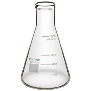 FunChem 1000 ml Glass Erlenmeyer Flask - Narrow Mouth