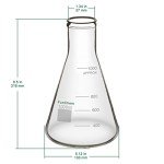 FunChem 1000 ml Glass Erlenmeyer Flask - Narrow Mouth