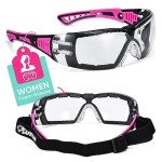 SAFEYEAR Women's Anti-Fog Safety Goggles with HD Lenses