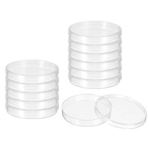 PATIKIL 100mm Clear Petri Dishes with Lids - 12 Pack