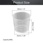 Othmro 20ml Plastic Graduated Measuring Cups - 20pcs
