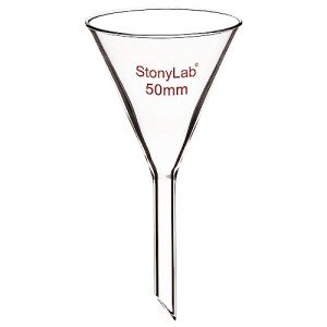 Stonylab Borosilicate Glass Funnel, 50mm Diameter
