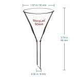 Stonylab Borosilicate Glass Funnel, 50mm Diameter