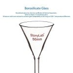 Stonylab Borosilicate Glass Funnel, 50mm Diameter