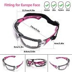 SAFEYEAR Women's Anti-Fog Safety Goggles with HD Lenses