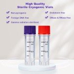 25 Cryogenic Vials with Blue Caps - 1.0ml