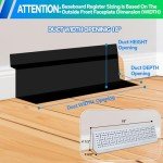 Flowild 18-Inch Wicker Baseboard Vent Cover