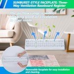 Flowild 18-Inch Wicker Baseboard Vent Cover