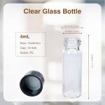 100 Pack of 4 ml Borosilicate Glass Vials