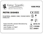 Sterile Plastic Petri Dishes, 60x15mm, 1000 Pack