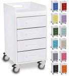 TrippNT Polyethylene Compact Locking Cart with 4 Drawers