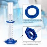 3 Pack 250 ml Glass Graduated Cylinders Set