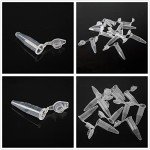 50 Pcs Clear Plastic Centrifuge Test Tubes