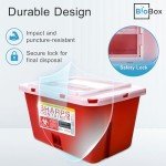 Large Portable Sharps Container for Home and Labs