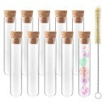 50-Pack 16ml Glass Test Tubes with Caps & Brushes