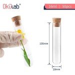 50-Pack 16ml Glass Test Tubes with Caps & Brushes