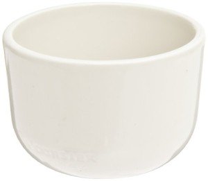 CoorsTek 35mL Glazed Porcelain Crucible with Rounded Bottom