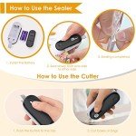 FEPPO Mini Bag Sealer with Cutter for Storage