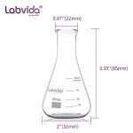 4-Pack 50ml Narrow Mouth Erlenmeyer Flask Set